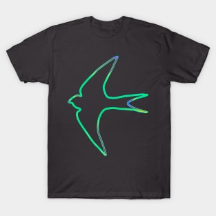 Neon bird, swift design T-Shirt